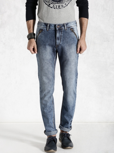 

RDSTR Blue Washed Tapered Fit Mid-Rise Jeans