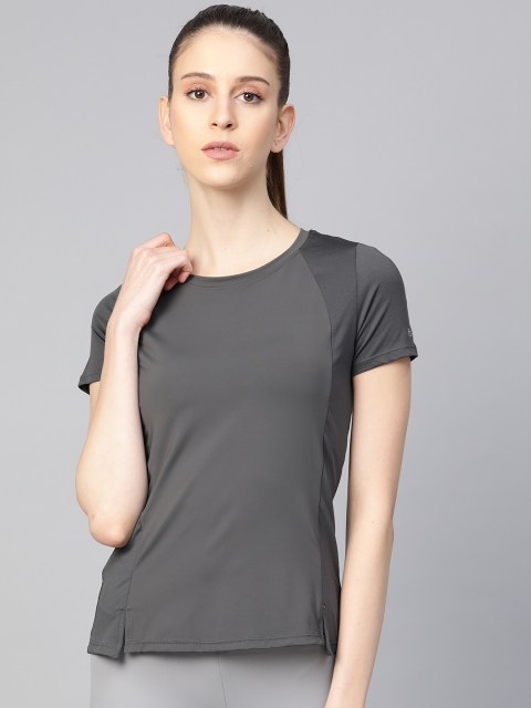 

Fitkin Women Olive Green Solid Round Neck T-shirt