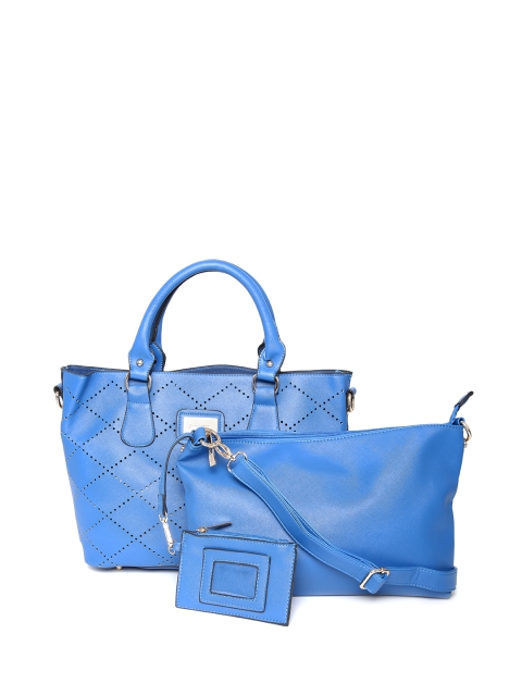 

Satya Paul Blue Cut-Out Handheld Bag with Sling Bag