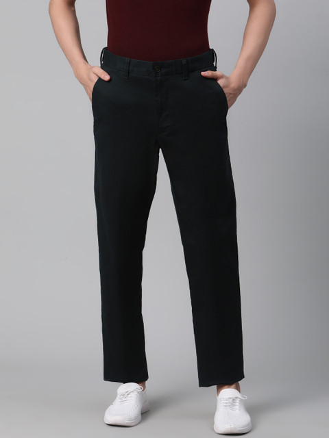 

Marks & Spencer Men Green Regular Fit Solid Chinos