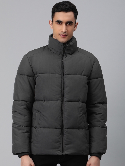 

Marks & Spencer Men Charcoal Grey Self Checked Padded Jacket
