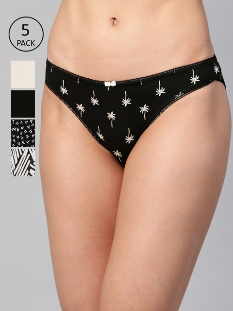 

Marks & Spencer Women Pack of 5 Bikini Briefs T613010X, Black