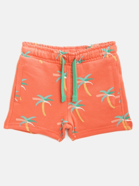 

Marks & Spencer Boys Coral Orange Palm Tree Printed Regular Fit Shorts