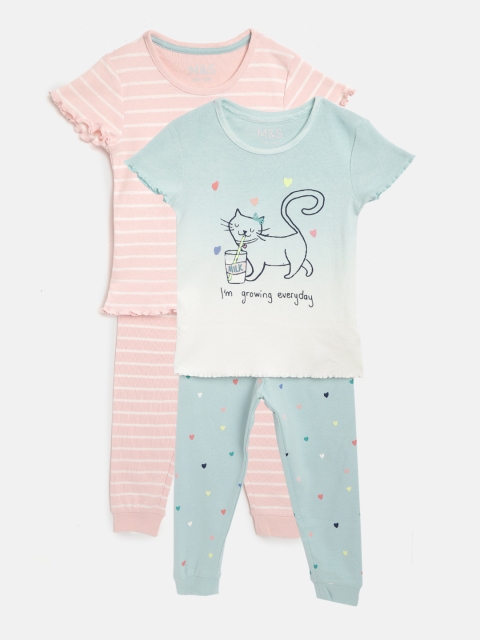 

Marks & Spencer Girls Pack of 2 Night Suits, Blue