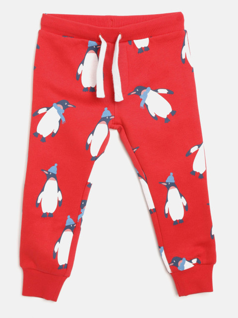 

Marks & Spencer Boys Red & Off-White Penguin Printed Joggers