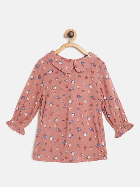 

Marks & Spencer Girls Coral Pink & Blue Floral Print Top