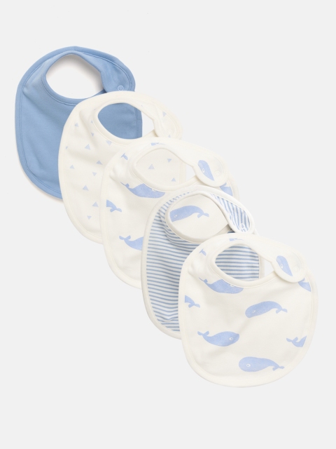 

Marks & Spencer Kids Pack of 5 White & Blue Bibs