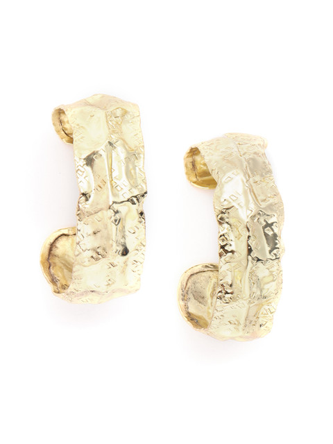 

DIVA WALK EXCLUSIVE Gold-Plated Circular Half Hoop Earrings