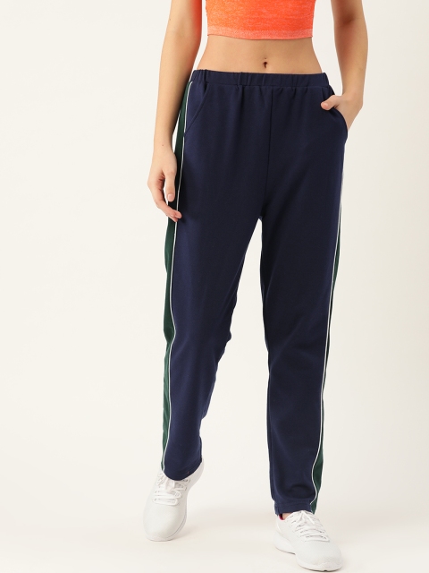 

Laabha Women Navy Blue Side Striped Track Pants