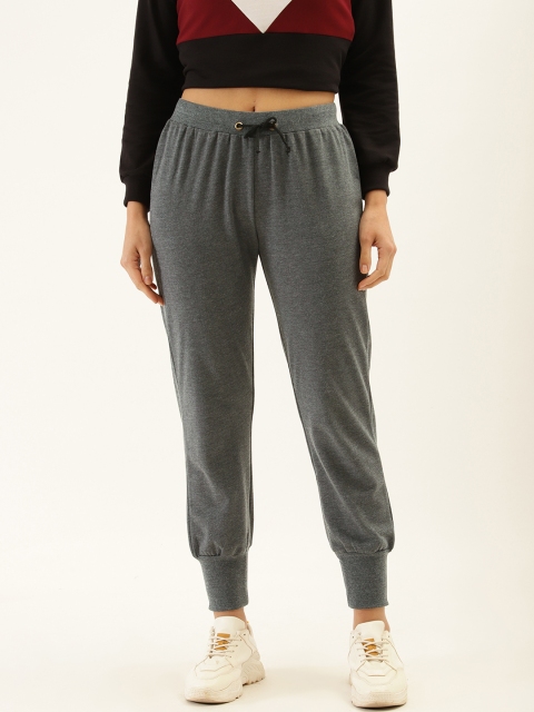 

Laabha Women Charcoal Grey Solid Regular Fit Joggers