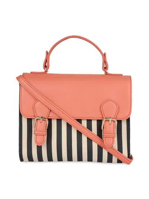 

Berrypeckers Peach-Coloured & Black Sling Bag