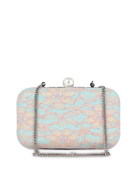 

Berrypeckers Green Embellished Clutch