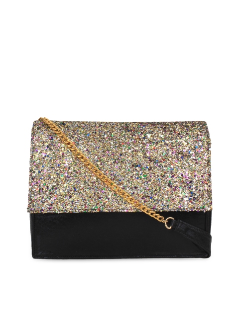 

Berrypeckers Black Embellished Clutch