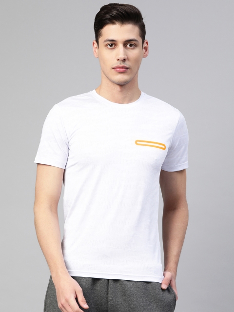 

Fitkin Men White Camouflage Round Neck T-shirt
