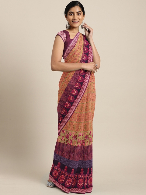 

KALINI Multicoloured Printed Poly Georgette Saree, Multi