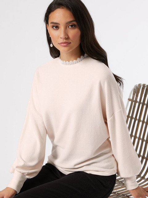 

DOROTHY PERKINS Women Pink Petite Solid Sweatshirt