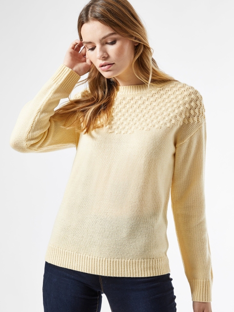 

DOROTHY PERKINS Women Acrylic Cream-Coloured Solid Pullover, Beige