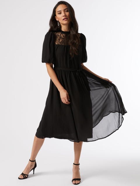 

DOROTHY PERKINS Women Black Solid A-Line Dress