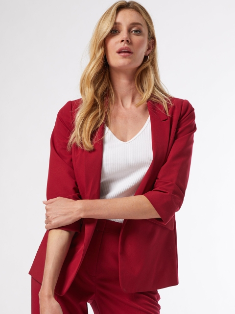 

DOROTHY PERKINS Women Red Solid Front-Open Blazer