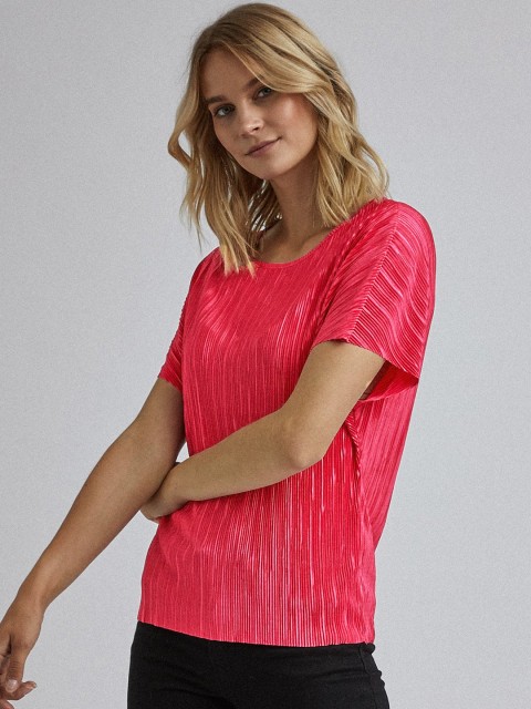 

DOROTHY PERKINS Women Pink Solid Crinkled Top