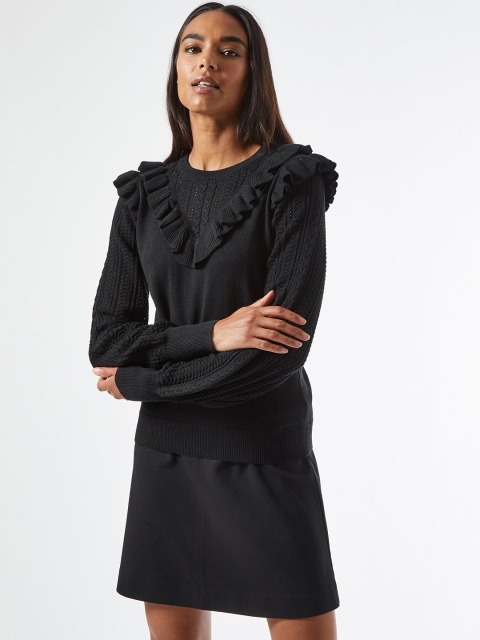 

DOROTHY PERKINS Women Black Solid Pullover Sweater
