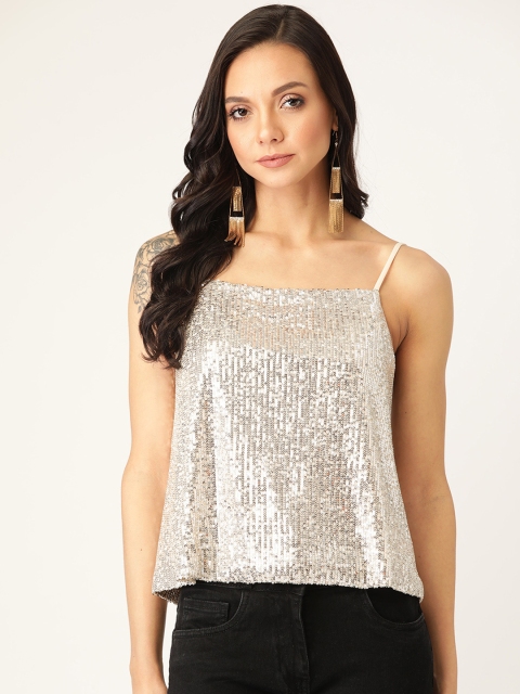 

20Dresses Women Silver Sequinned Top