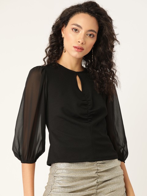 

20Dresses Women Black Solid Top