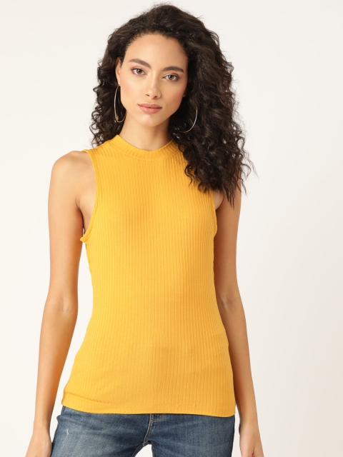 

20Dresses Women Yellow Ribbed Top