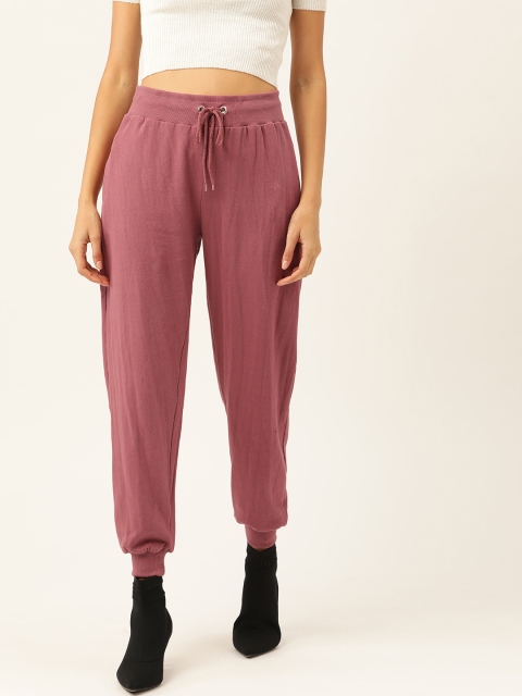 

20Dresses Women Pink Solid Cropped Joggers