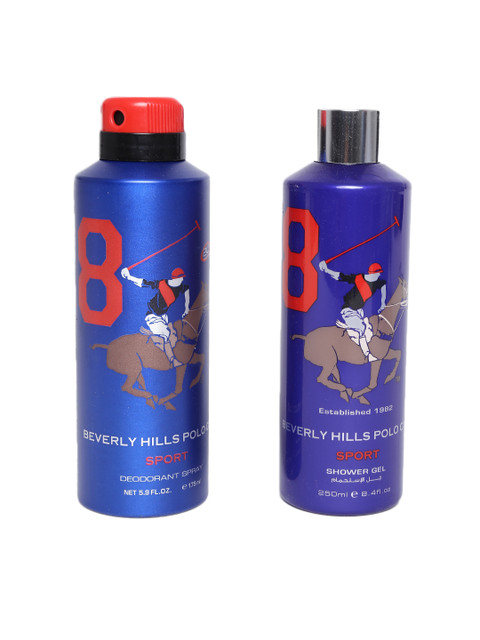 

Beverly Hills Polo Club Men No 8 Bath & Body Gift Set, Blue