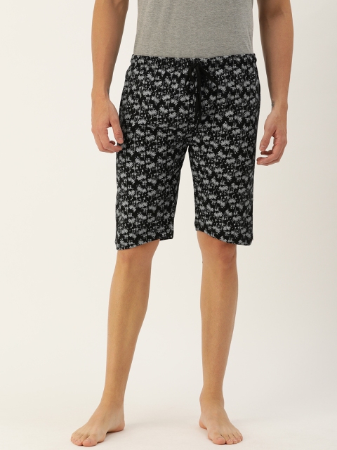 

Urban Dog Men Black & Grey Printed Lounge Shorts