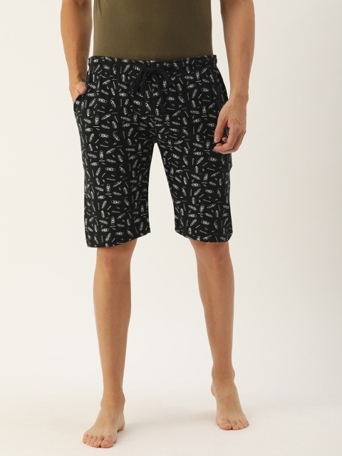 

Urban Dog Men Black Printed Regular Fit Regular Shorts