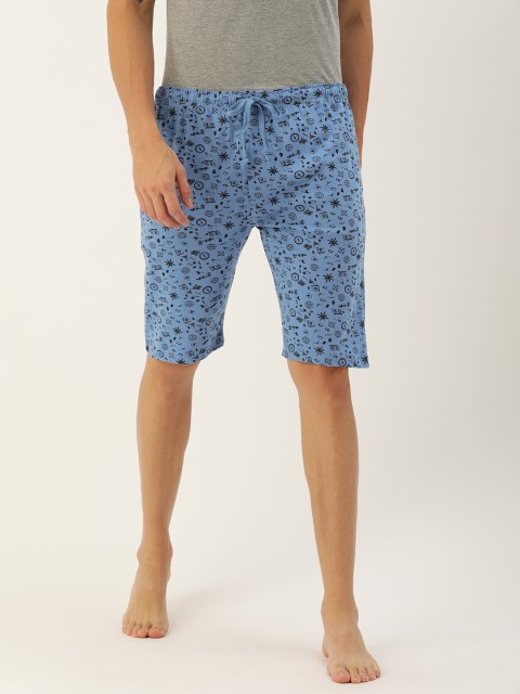 

Urban Dog Men Blue Printed Regular Fit Regular Shorts