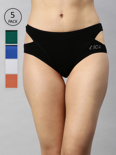 

IC4 Women Pack of 5 Designer Bikini Briefs 0BMWORB1004P5, Multi