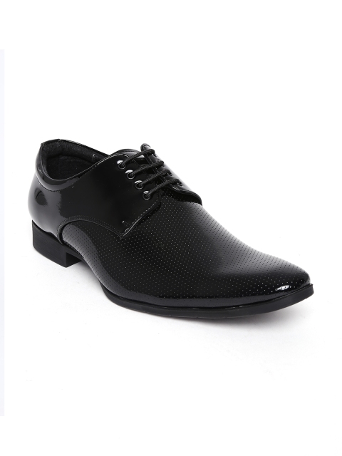 

San Frissco Men Black Perforated Semiformal Shoes