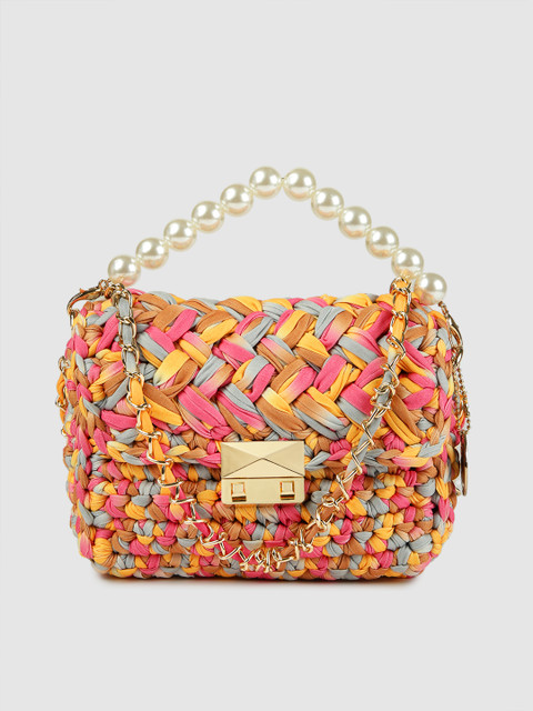 

RHHENSO Multicoloured Self Design Satchel, Multi