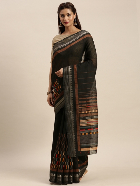 

Vaamsi Black & Multicoloured Art Silk Printed Saree