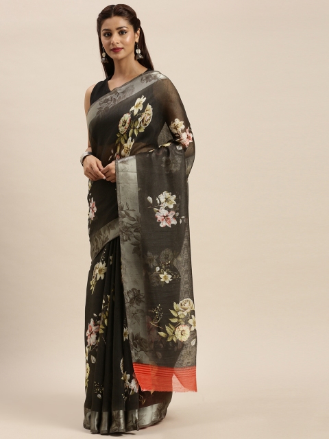 

Vaamsi Grey Printed Art Silk Saree