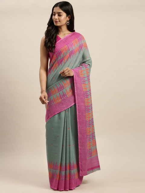 

Vaamsi Grey Solid Art Silk Saree