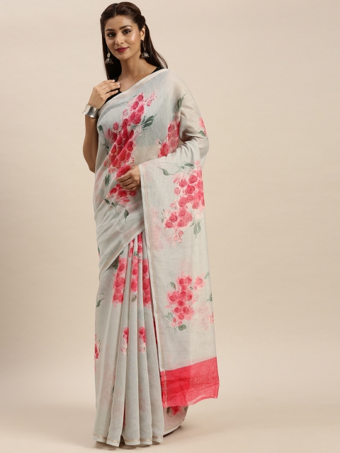 

Vaamsi Grey Printed Art Silk Saree