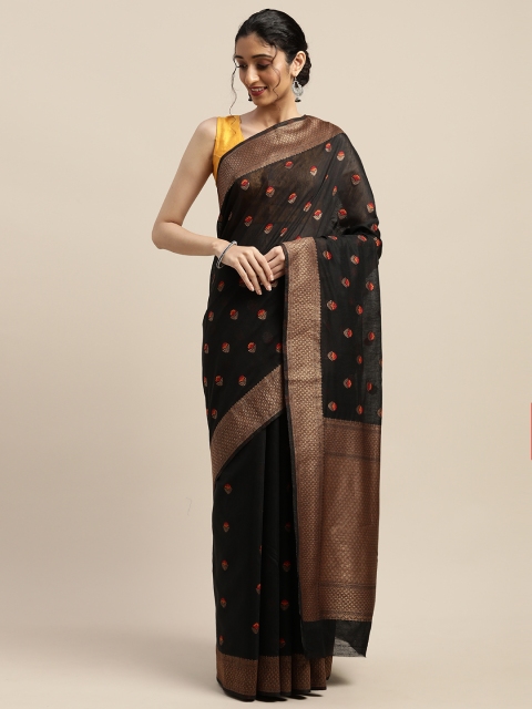 

Vaamsi Black Woven Design Art Silk Saree