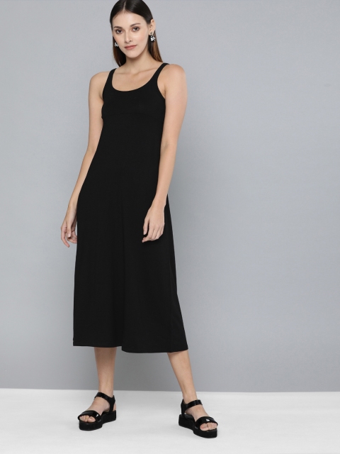 

Chemistry Women Black Solid A-Line Dress