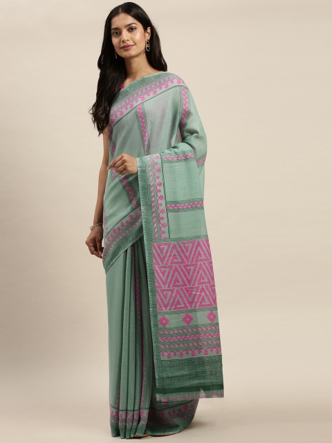 

Vaamsi Sea Green Woven Design Art Silk Saree