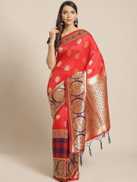 

Mitera Red & Golden Woven Design Saree