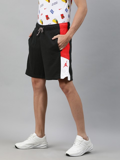 

Nike Men Black Colourblocked Regular Fit Sports Shorts