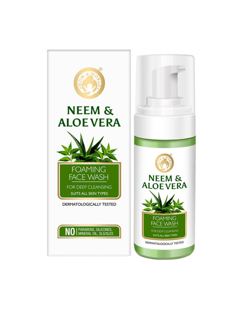 

Mom & World Women Neem & Aloe Vera Foaming Face Wash 120 ml, White