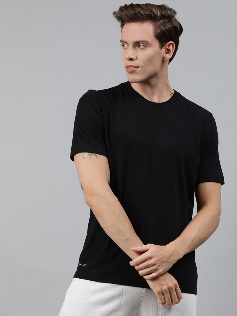 

Nike Men Black Printed Round Neck T-shirt