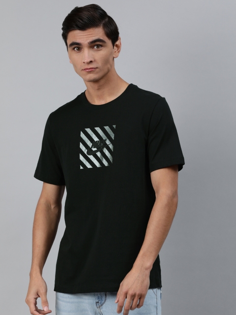 

Nike Men Black Printed Round Neck TRIPLE BLK 1 F T-shirt