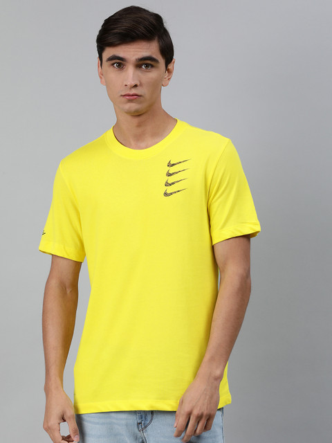 

Nike Men Yellow Solid Round Neck Dri-FIT DFC TEE PROJECT X Training T-shirt
