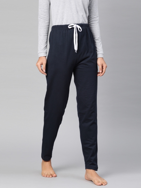 

QUARANTINE Women Solid Lounge Pants, Navy blue